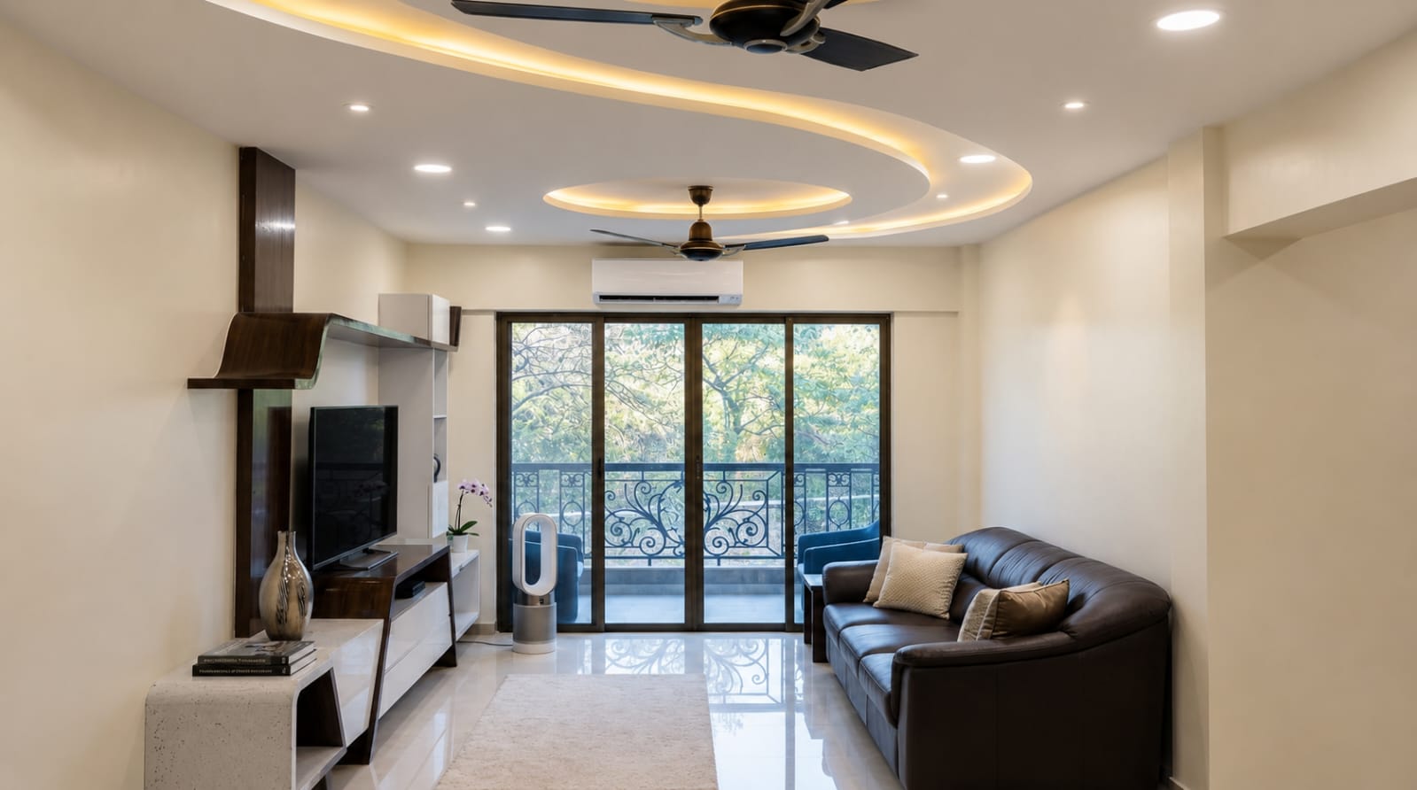 Living room ceiling installation project
